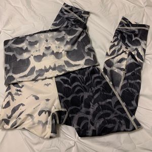 LULULEMON leggings with fold over waistband